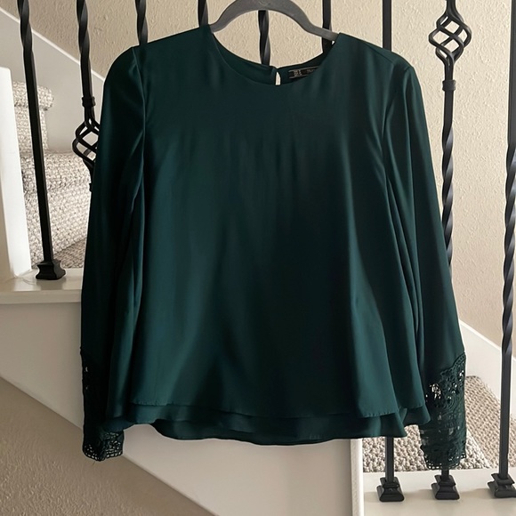 ZARA Trafaluc embroidered sleeve top - Picture 1 of 6